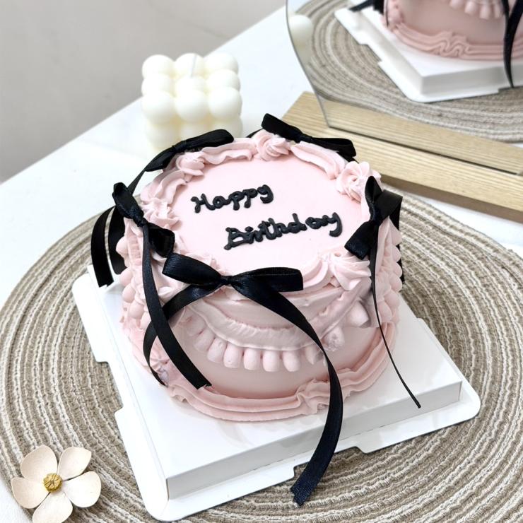 黑粉芭蕾風 ೀ 布丁可可戚風